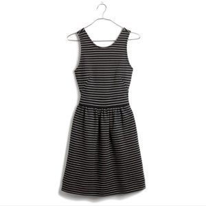 Madewell Blac Pierside Striped ZIP-back Dress